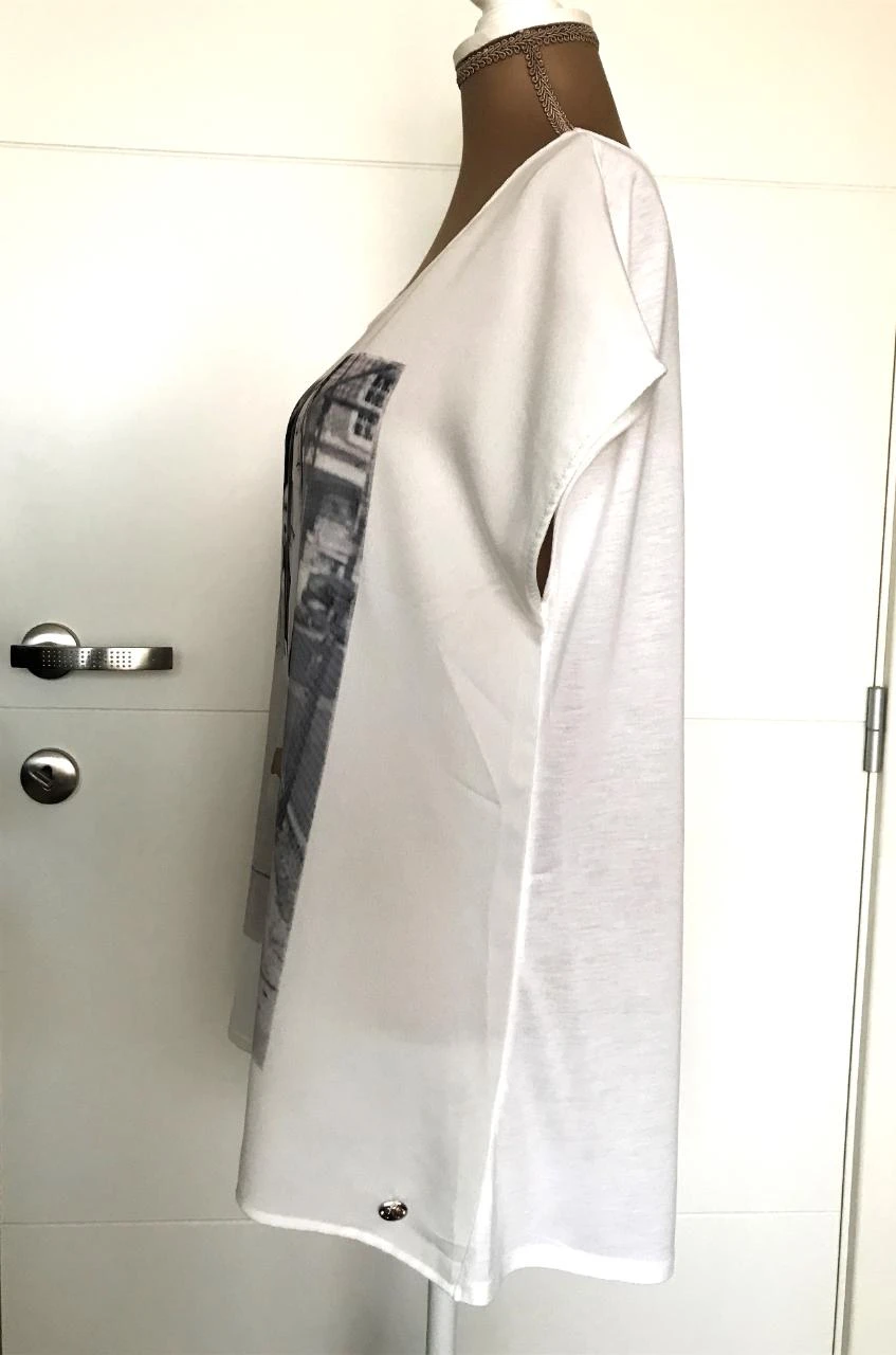 GDM Large blusa fina con estampado en el frente. – photo 3